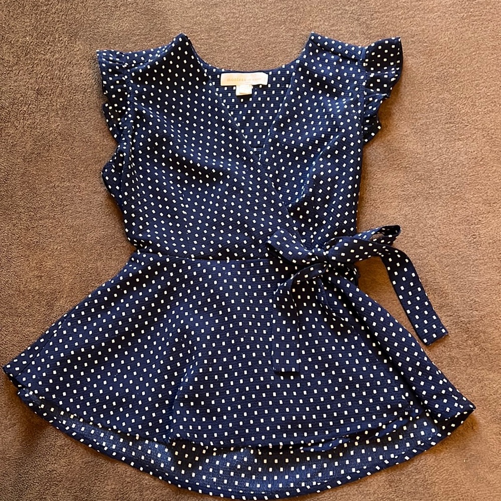 Beautiful Peplum Top with adjustable strap